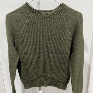 Aero Olive Green Knit Sweater